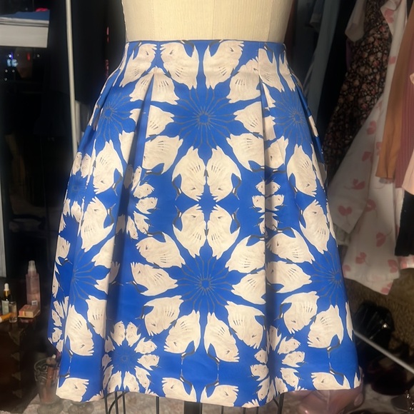 Alice and Olivia Floral Pleated Aline Skirt - Picture 7 of 8